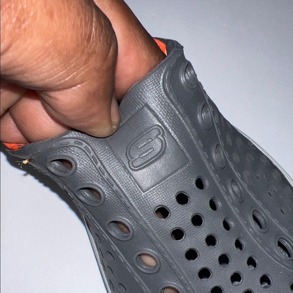 Skechers Kids Black and Orange Slip-On Sneakers - Picture 8 of 10
